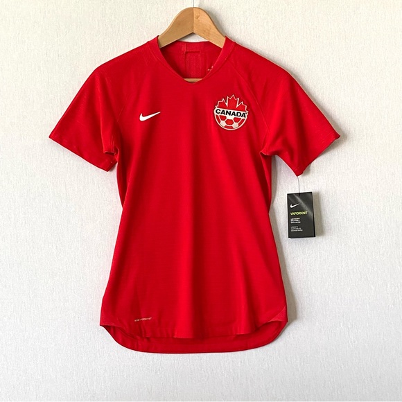 Nike Women's Canada 2019-20 Vaporknit Authentic Red Soccer Jersey XS - Picture 2 of 5